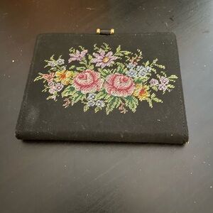 Beautiful floral embroidered card holder